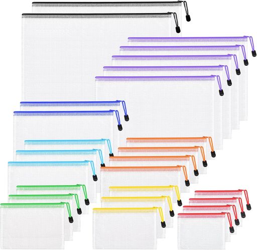 26pcs Mesh Zipper Pouch Bags