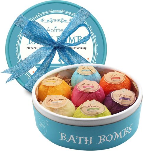 Aofmee Bath Bombs 7-Piece Set
