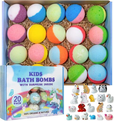 Bath Bomb Gift Set with Toys Inside, 20 Pack