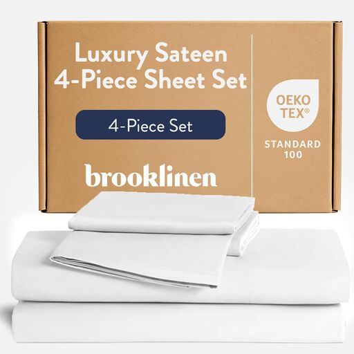 Brooklinen Luxury Sateen 4 Piece Sheet Set