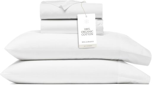 BOLL & BRANCH Signature Hemmed Sheet Set - King, White