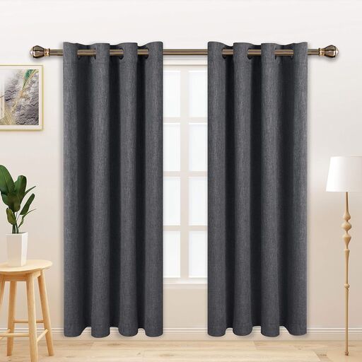 LORDTEX Linen Look Blackout Curtains