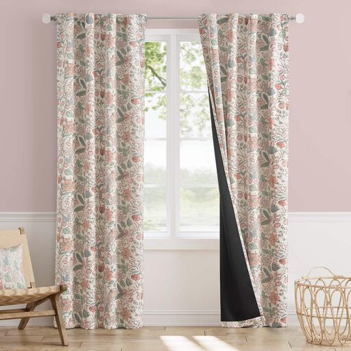 Vangao Pink Nursery Blackout Curtains