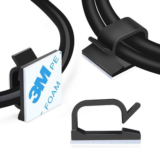 XHF 120 PCS Adhesive Cable Wire Clips