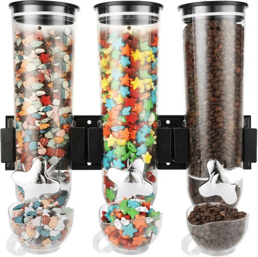 JMIATRY Triple Cereal Dispenser Wall Mounted