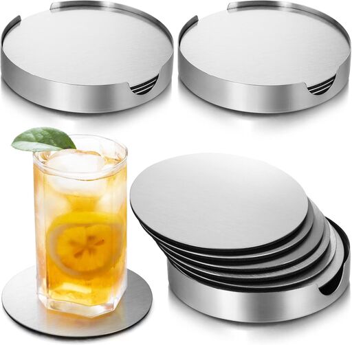 Hiceeden 18 Pack Stainless Steel Coasters