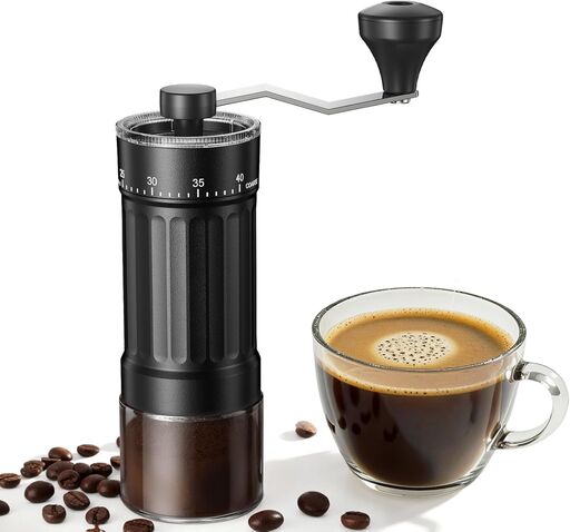Mini Manual Coffee Grinder with 40 Adjustable Settings