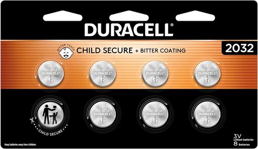 Duracell CR2032 Lithium Coin Battery 8-Pack