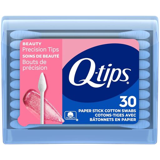 Q-Tips Cotton Swabs Precision Tips, Travel Size 30 Count