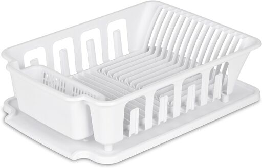 STERILITE 2-Piece Large Sink Dish Rack Drainer