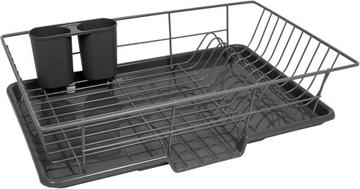 Sweet Home Collection 3 Piece Dish Drainer Rack Set