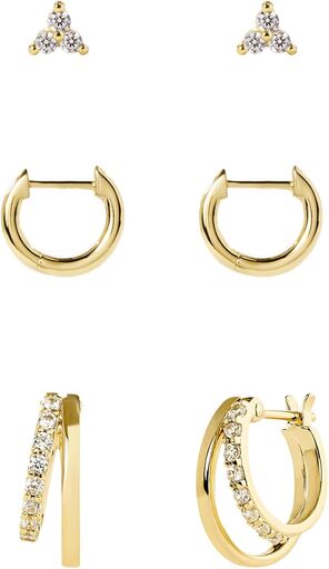 Ana Luisa Small Gold Earring Set