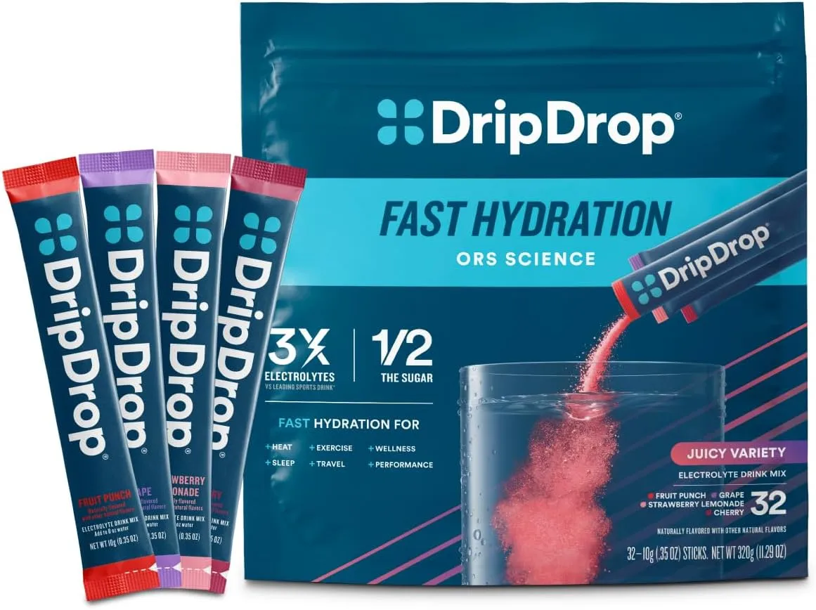 DripDrop Hydration Packets - Juicy Variety Pack