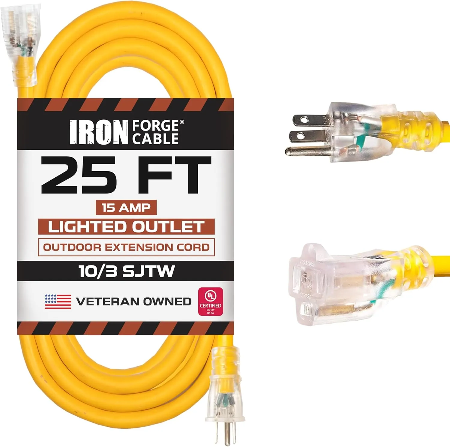 Iron Forge Cable 25 Ft Heavy Duty Extension Cord