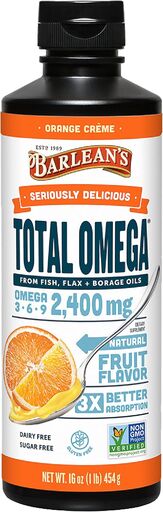 Barlean's Total Omega 3 6 9 Liquid Fish Oil Supplement