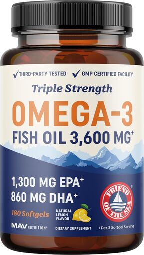 Triple Strength Omega-3 Fish Oil 3600mg