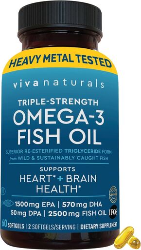 Viva Naturals Omega-3 Fish Oil, Triple Strength