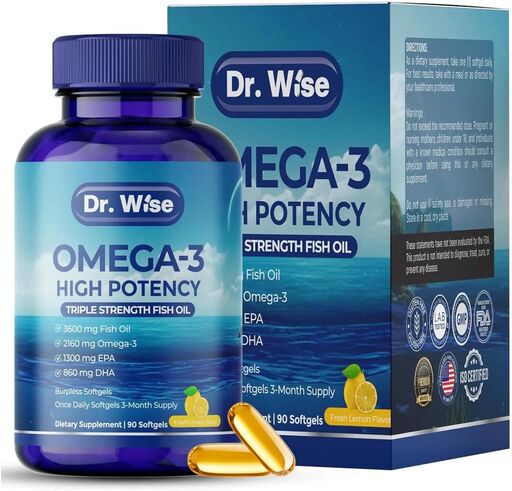 Dr. Wise Triple Strength Omega-3 Fish Oil 3600mg