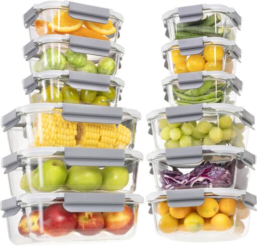 SALIENT 24-Piece Glass Food Storage Container Set