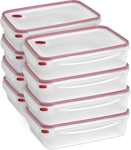 Sterilite Ultra-Seal 16 Cup Rectangle Container (8-Pack)