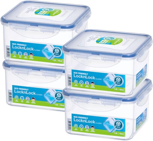 LOCK & LOCK Easy Essentials 4-Piece Food Storage Container Set