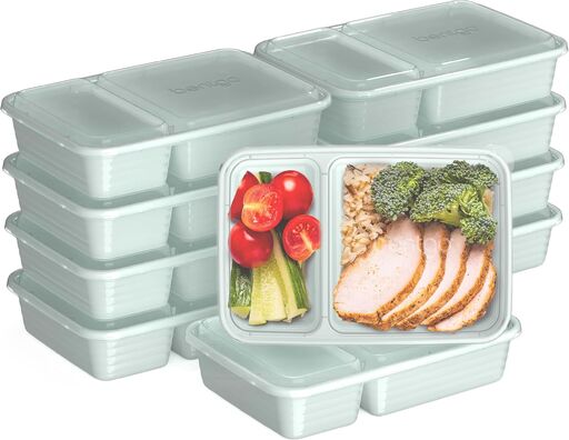 Bentgo Prep 20-Piece 2-Compartment Containers (Mint)