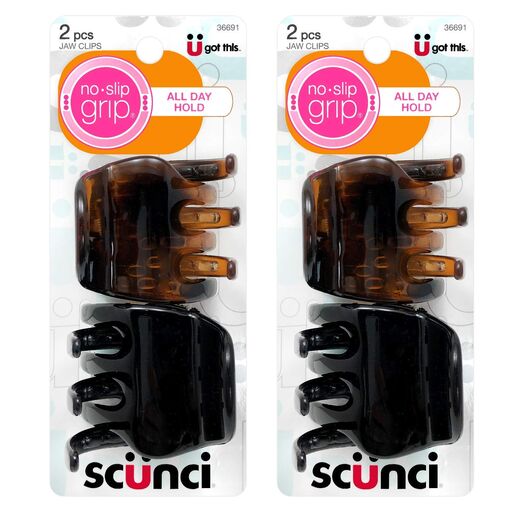 Scunci No-Slip Grip Chunky Jaw Clips