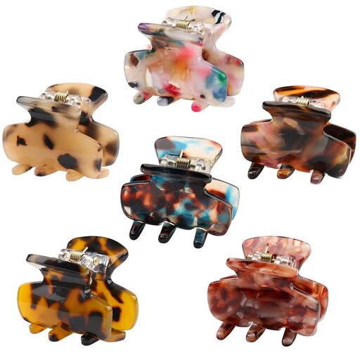 Small Hair Claw Clips - 6 Piece Set