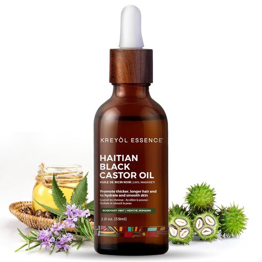 Kreyol Essence Haitian Black Castor Oil - Rosemary Peppermint