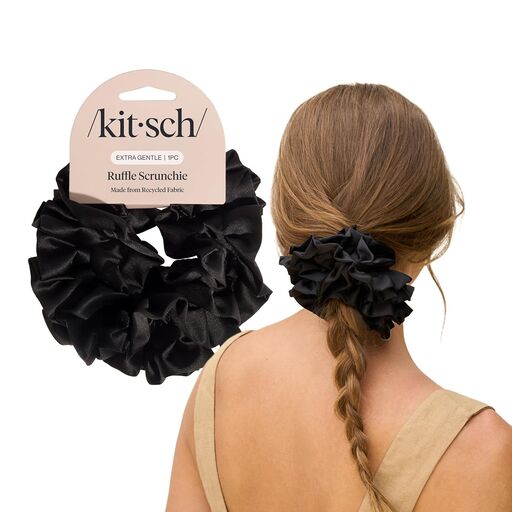 Kitsch Recycled Satin Ruffle Scrunchie