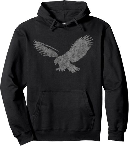 Beautiful Eagle American Bird Silhouette Pullover Hoodie