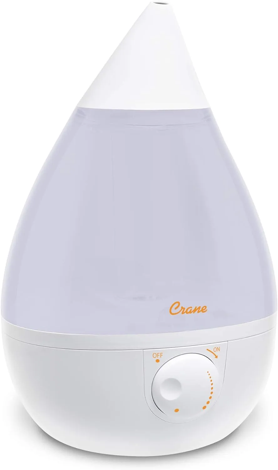 Crane White Drop Ultrasonic Cool Mist Humidifier