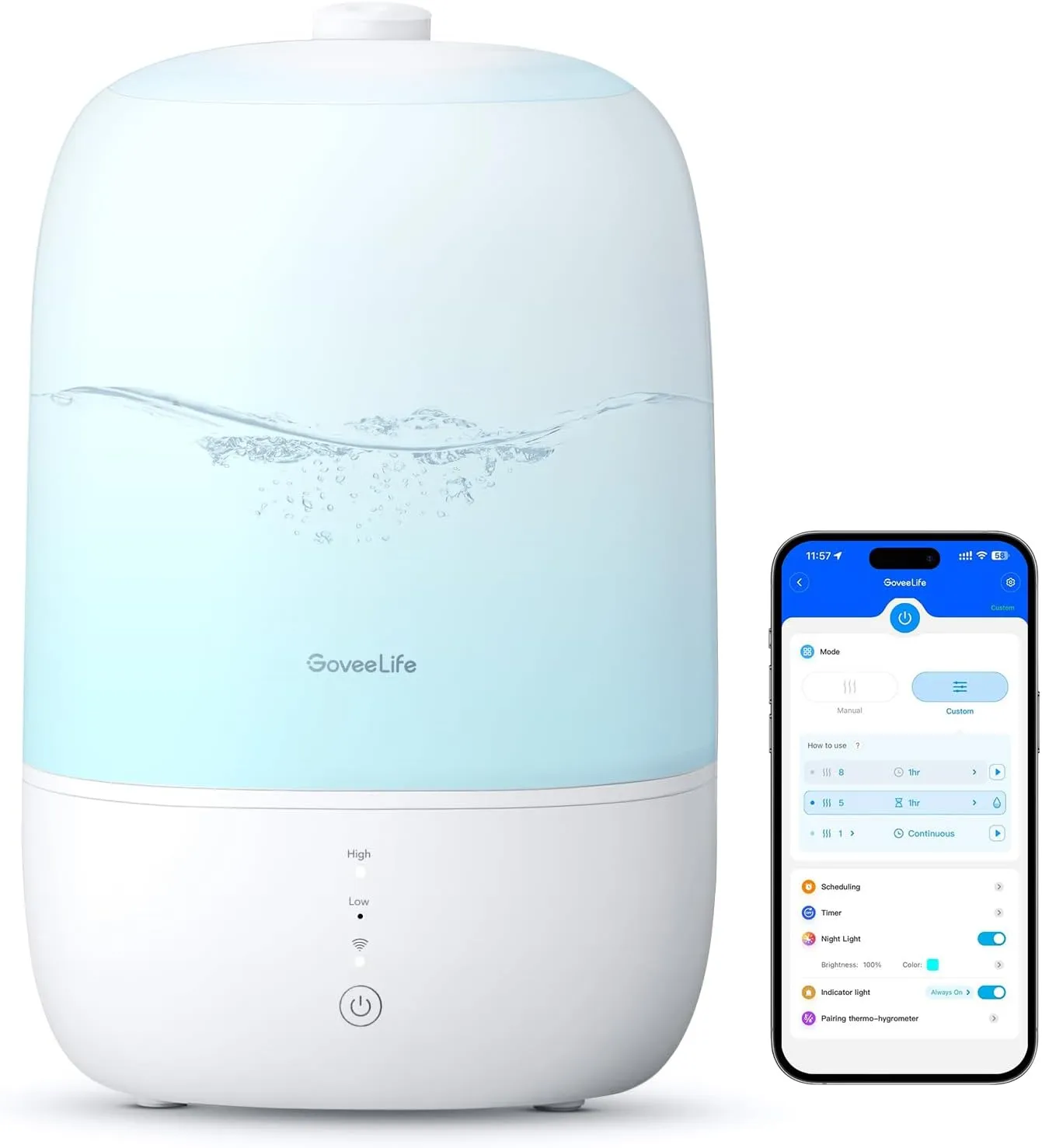 GoveeLife Smart Cool Mist Humidifier 3L