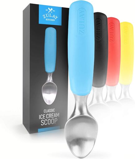 Zulay Heavy Duty Stainless Steel Ice Cream Scoop