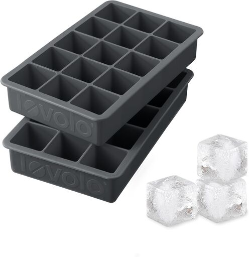 Tovolo Silicone Ice Cube Tray Charcoal Gray Pack of 2