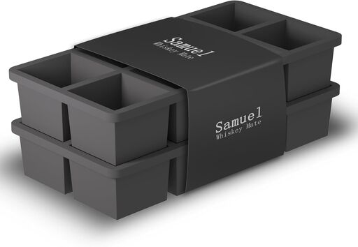 Samuelworld Large Silicone Ice Cube Tray Molds 2-Pack