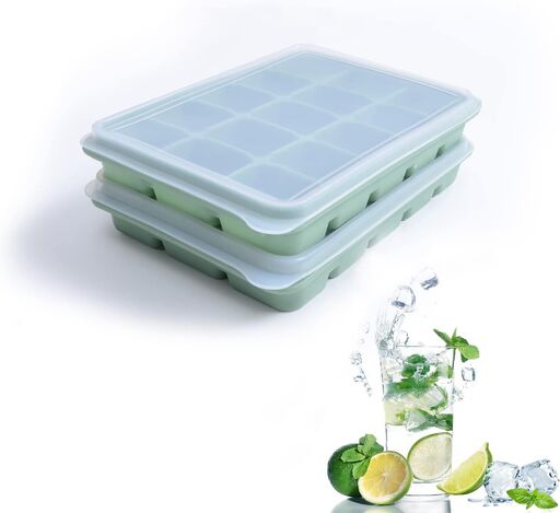 Silicone Ice Cube Trays Set of 2 - Bamboo Green