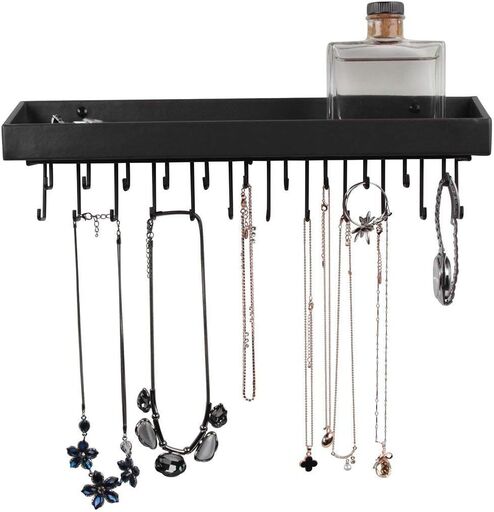 J JACKCUBE DESIGN Jewelry Organizer Necklace Holder with 23 Hooks