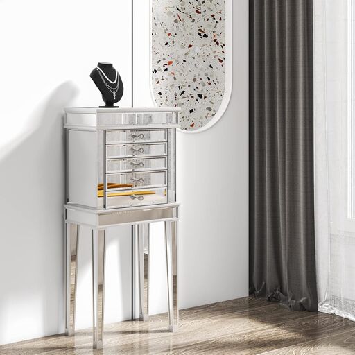 VINGLI Mirrored Jewelry Armoire