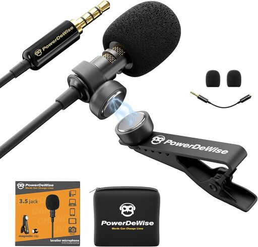 PowerDeWise Professional Grade Lavalier Microphone