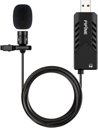 Fifine USB Lavalier Lapel Microphone K053