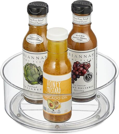 mDesign 9" Plastic Lazy Susan Spinner