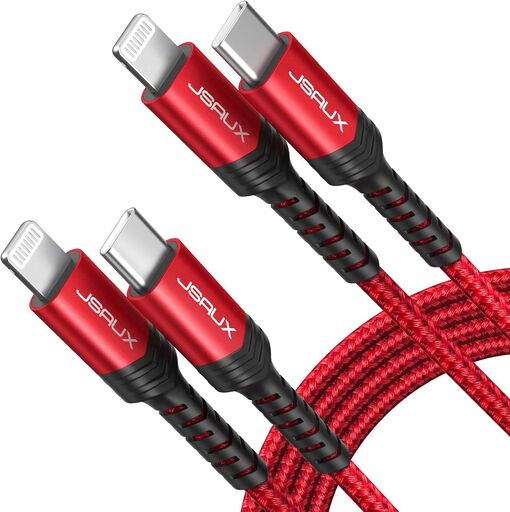 JSAUX USB C to Lightning Cable 2 Pack 6FT