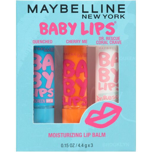 Maybelline Baby Lips Moisturizing Lip Balm 3-Pack