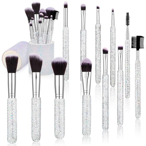 Nuogo 13 Pcs Rhinestone Makeup Brushes Set