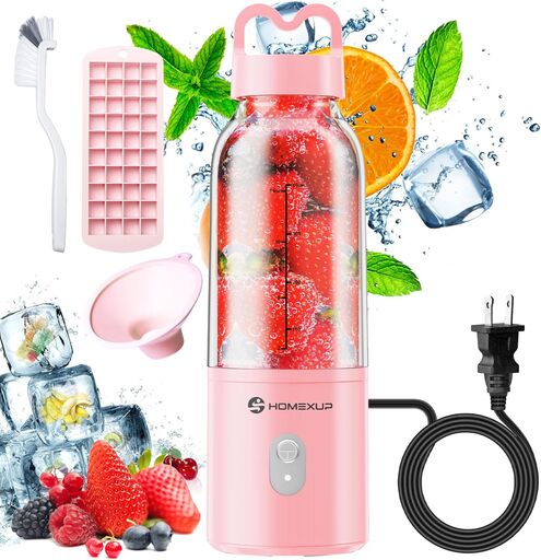 Portable Personal Blender 17 OZ (Pink)
