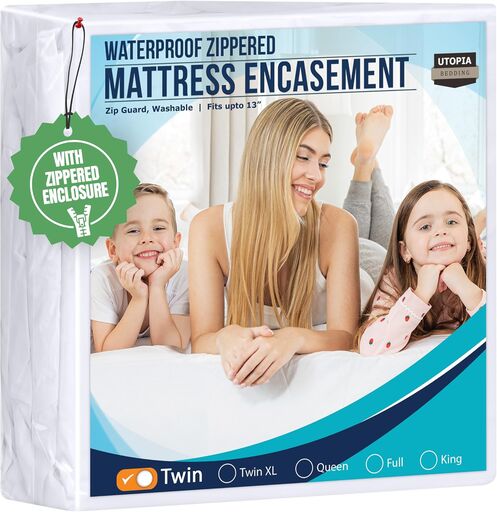 Utopia Bedding Twin Mattress Protector Zippered