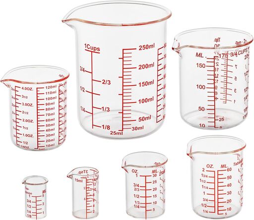 Ackers 7-Piece Glass Measuring Cup Set