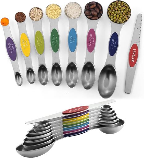 Stainless Steel Magnetic Measuring Spoons Set