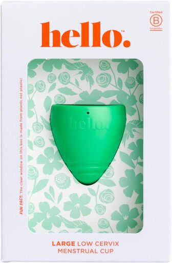 Hello Period Cup Low Cervix Menstrual Cup Large